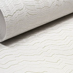 White Gold Wave Textured Slightly Imperfect