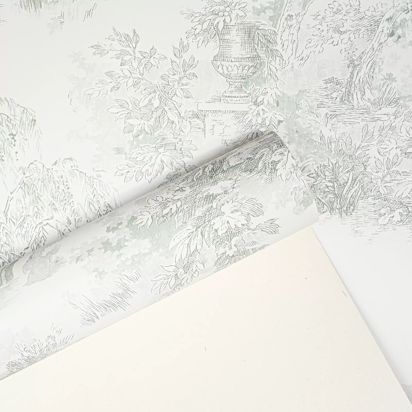 White Green Cottage Floral Slightly Imperfect - Image 6