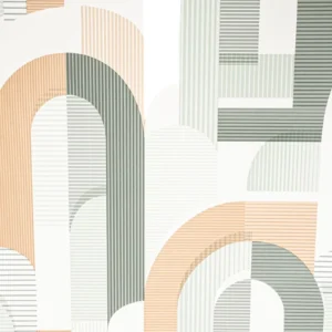 Green Geometric Retro Slightly Imperfect Wallpaper