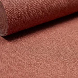 Plain Dark Red Linen Effect Slightly Imperfect