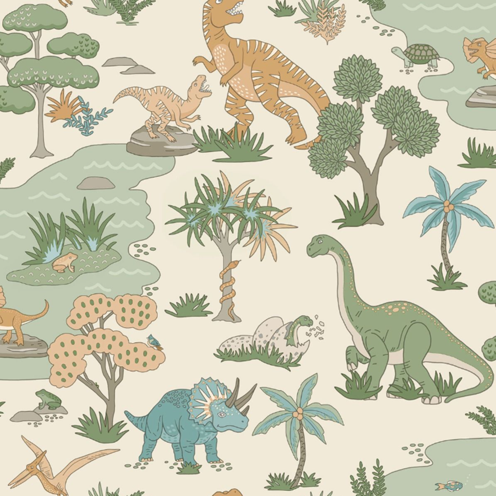 Holdens Cream Multi Dino Zoo Wallpaper - Image 3