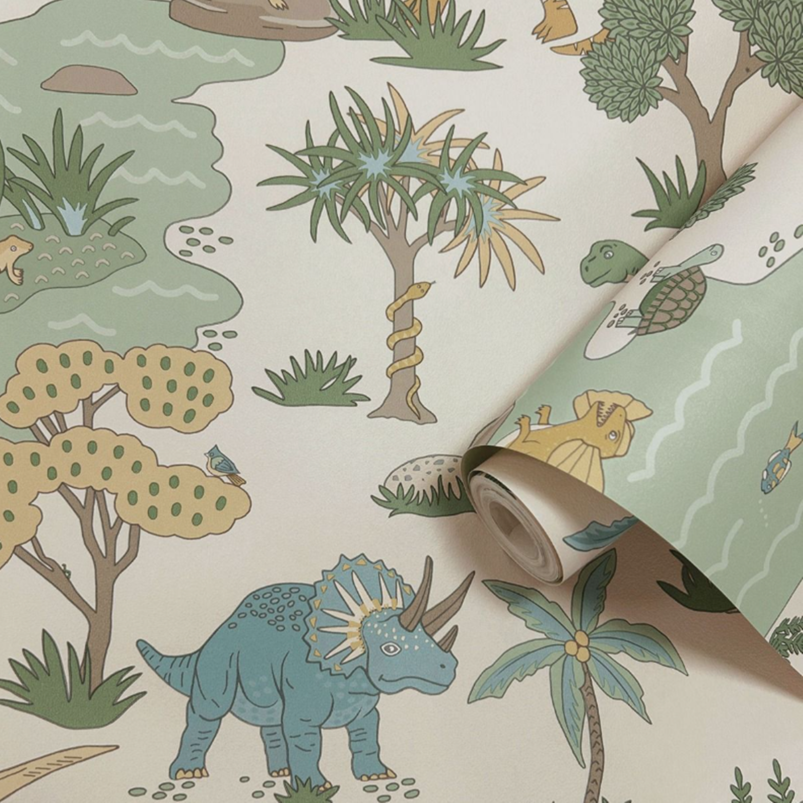 Holdens Cream Multi Dino Zoo Wallpaper - Image 2