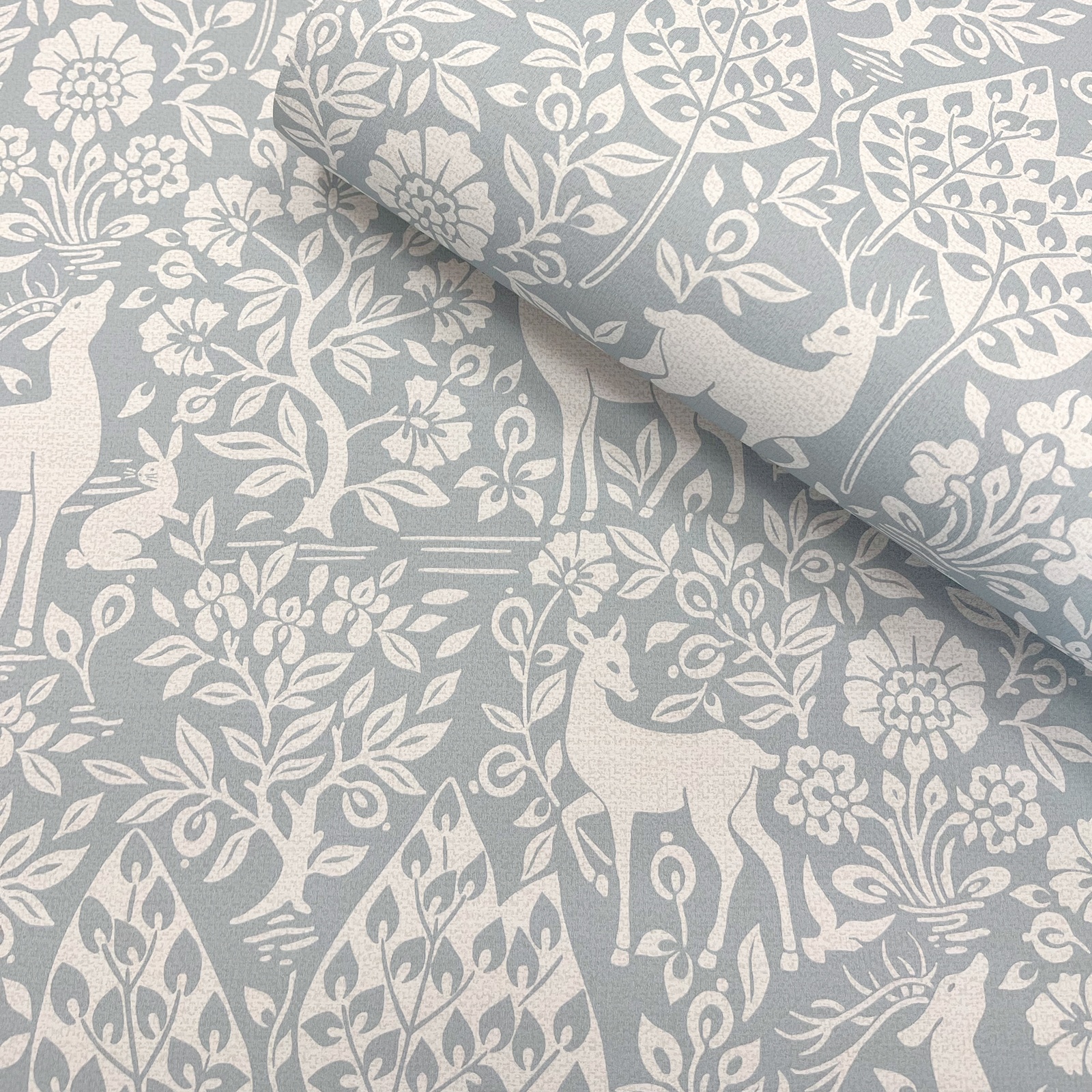 Blue Floral Holdens Deer Woods Wallpaper - Image 3