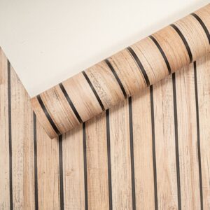 Wood Slats in Light Oak Wallpaper