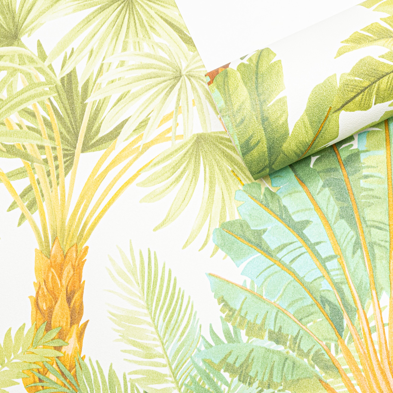 Green Tropical Tree's Textured Wallpaper - Image 2
