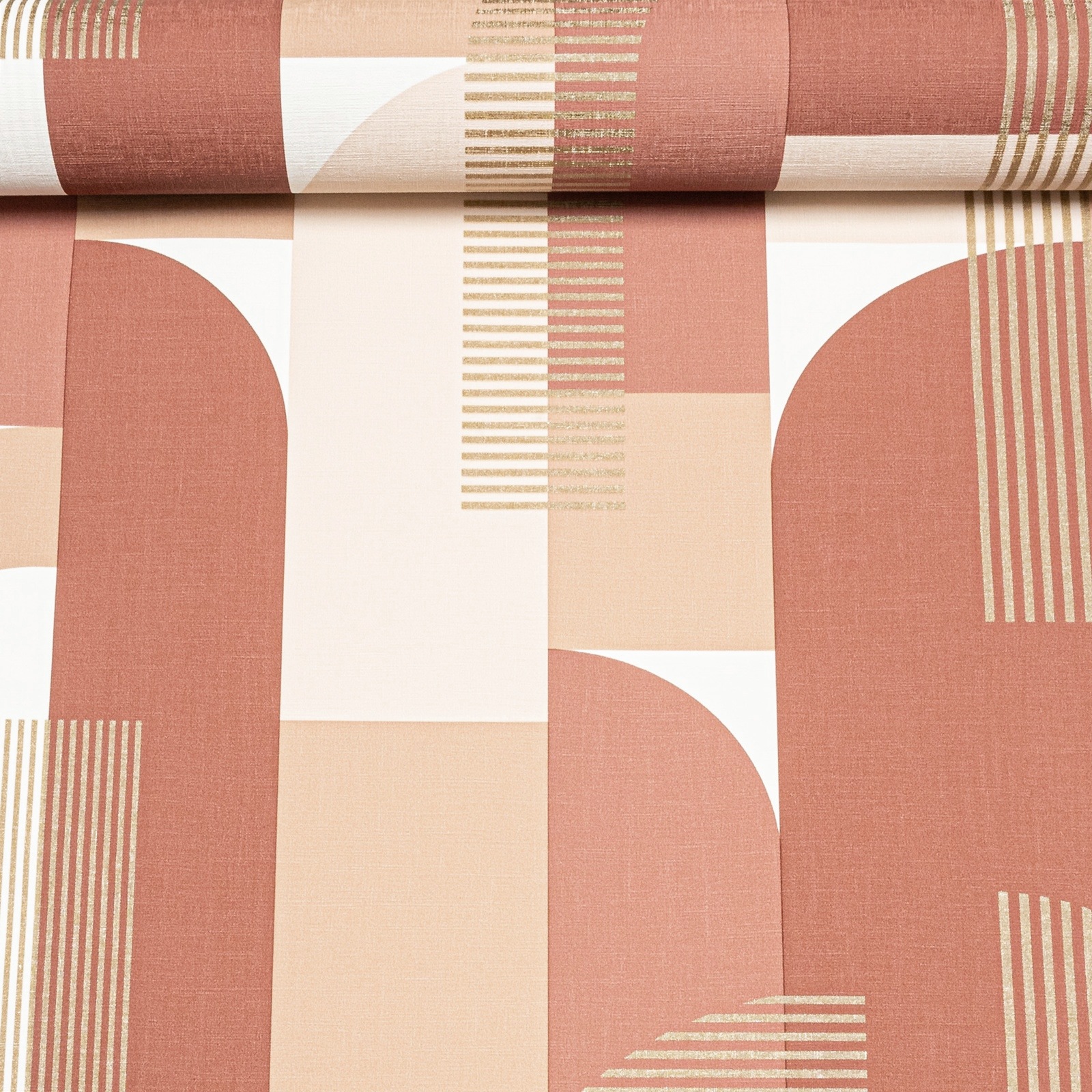 Multicoloured Geometric Gold Shimmer Wallpaper - Image 4
