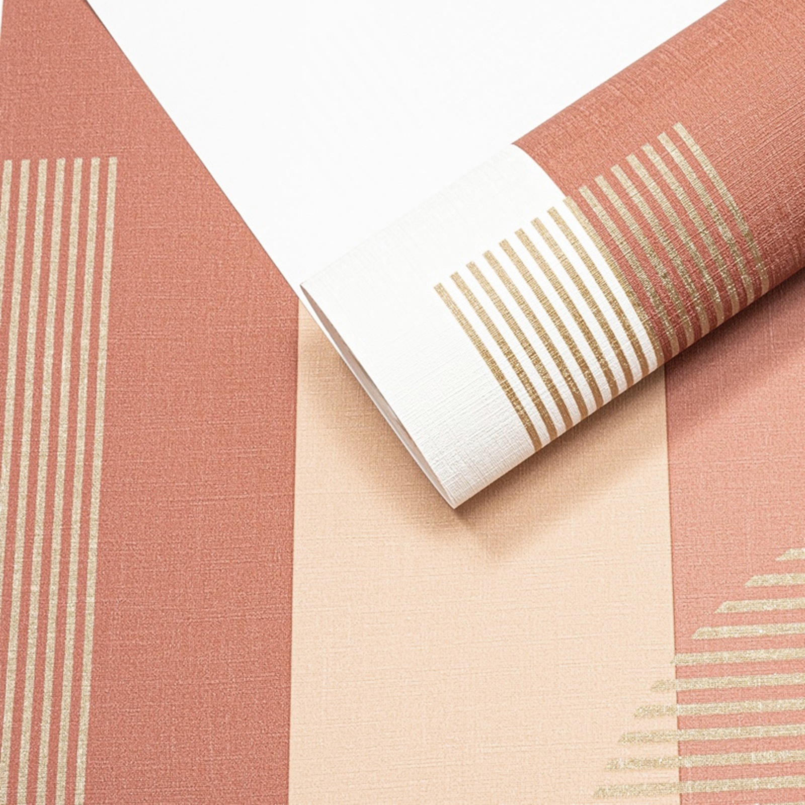 Multicoloured Geometric Gold Shimmer Wallpaper - Image 2