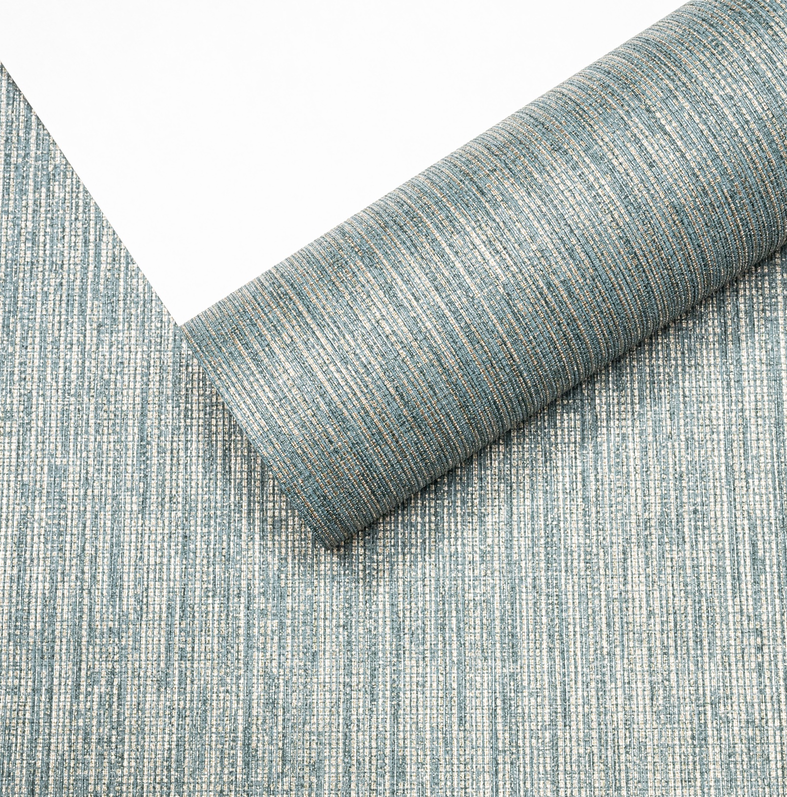 Plain Blue Gold Metallic Shimmer Textured Wallpaper - Image 3