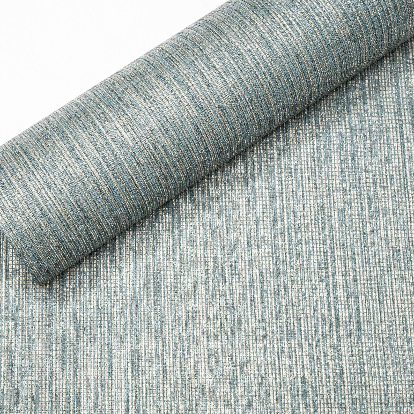 Plain Blue Gold Metallic Shimmer Textured Wallpaper - Image 4