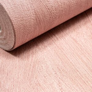 Plain Pink Textured Plaster Effect Wallpaper