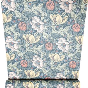 Navy Floral Wallpaper