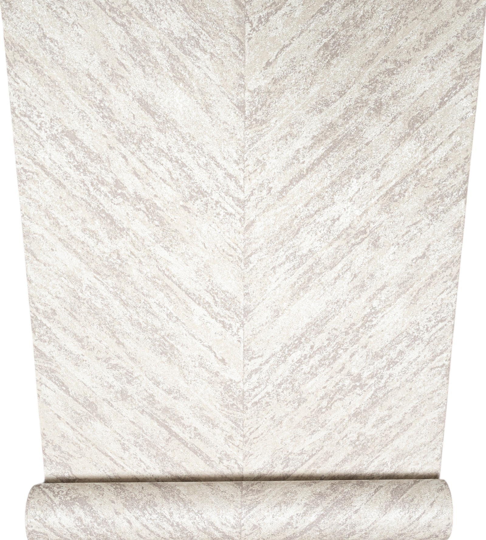 Cream Silver Metallic Shimmer Textured Wallpaper - Image 6