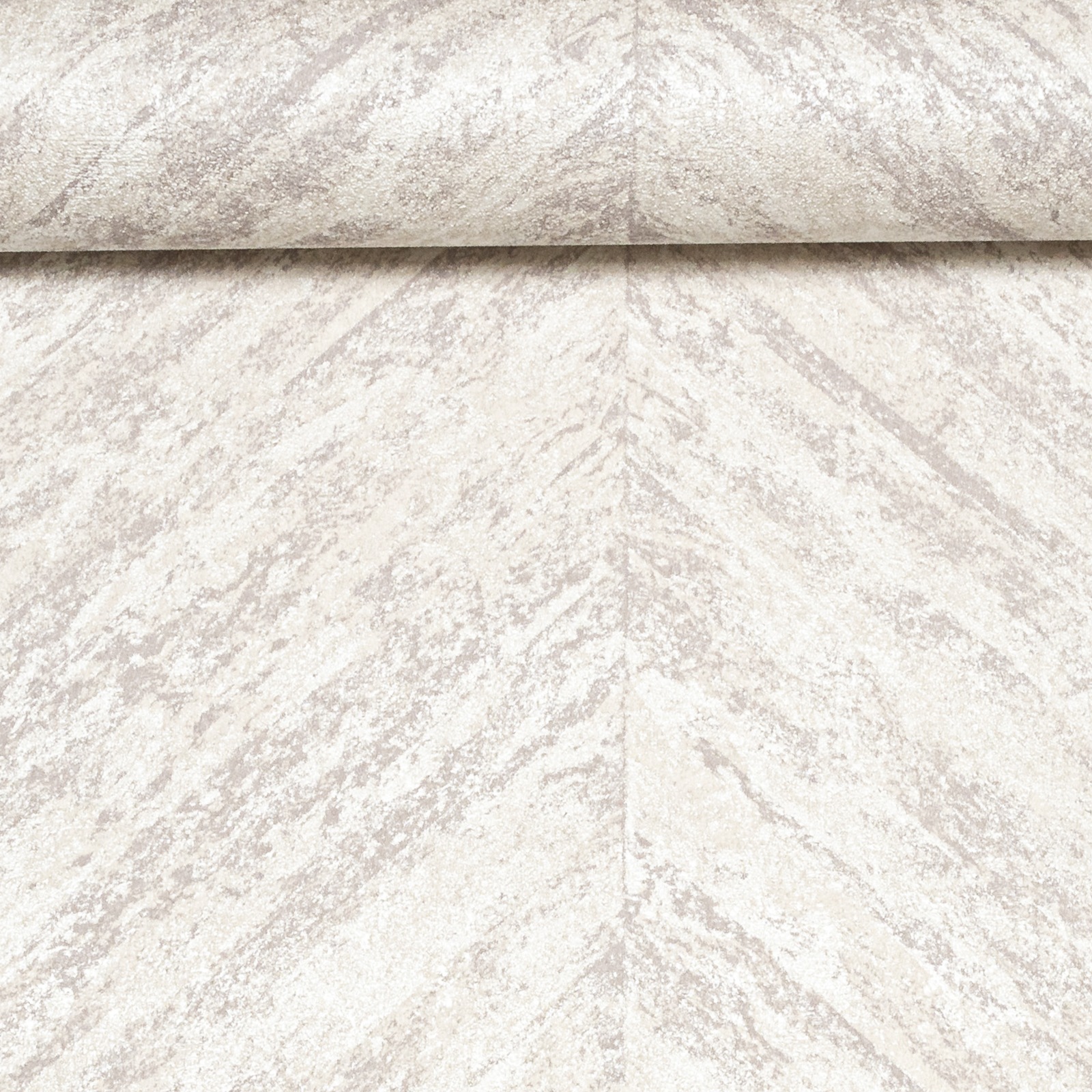 Cream Silver Metallic Shimmer Textured Wallpaper - Image 4