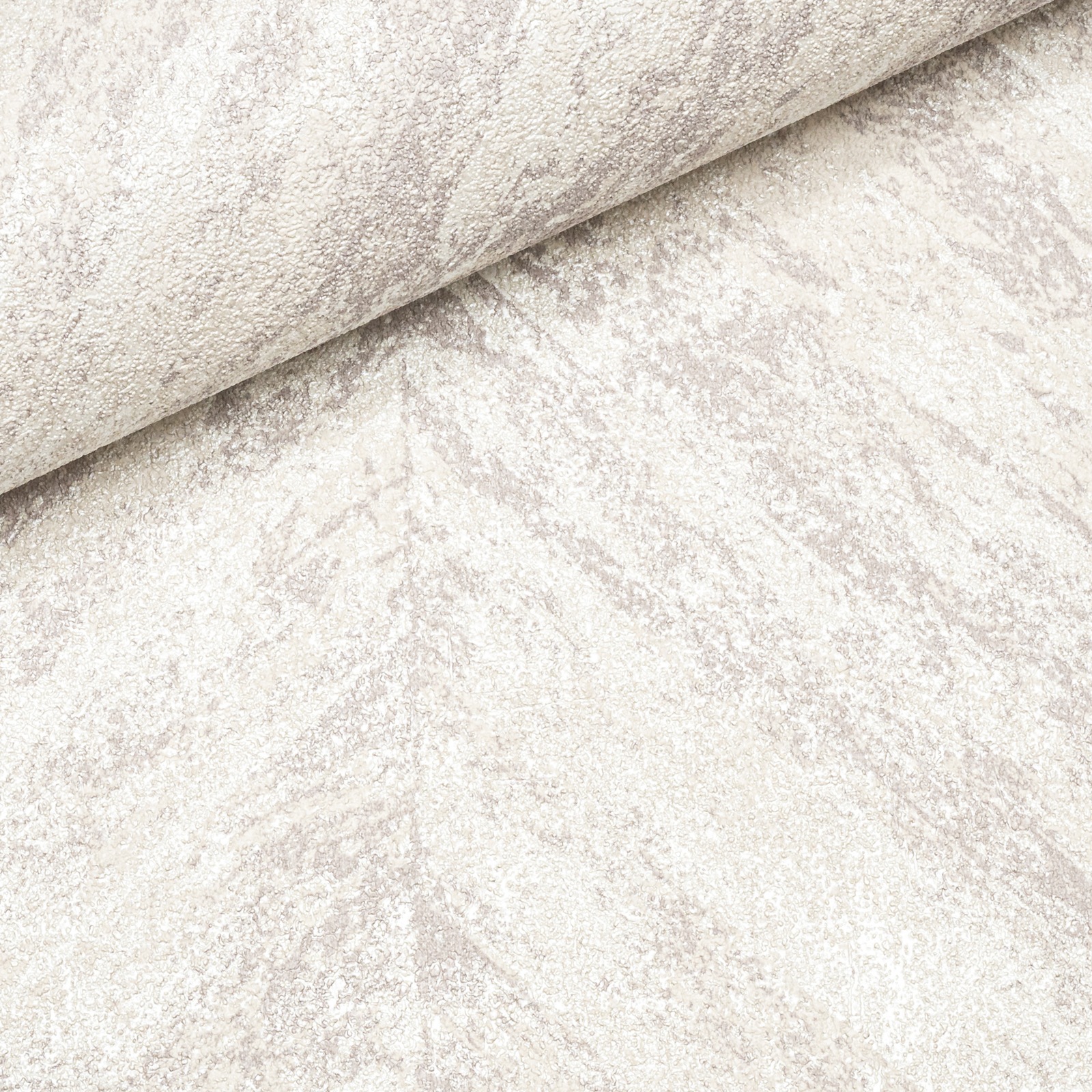 Cream Silver Metallic Shimmer Textured Wallpaper - Image 2
