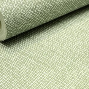 Green Jute Weave Effect Wallpaper