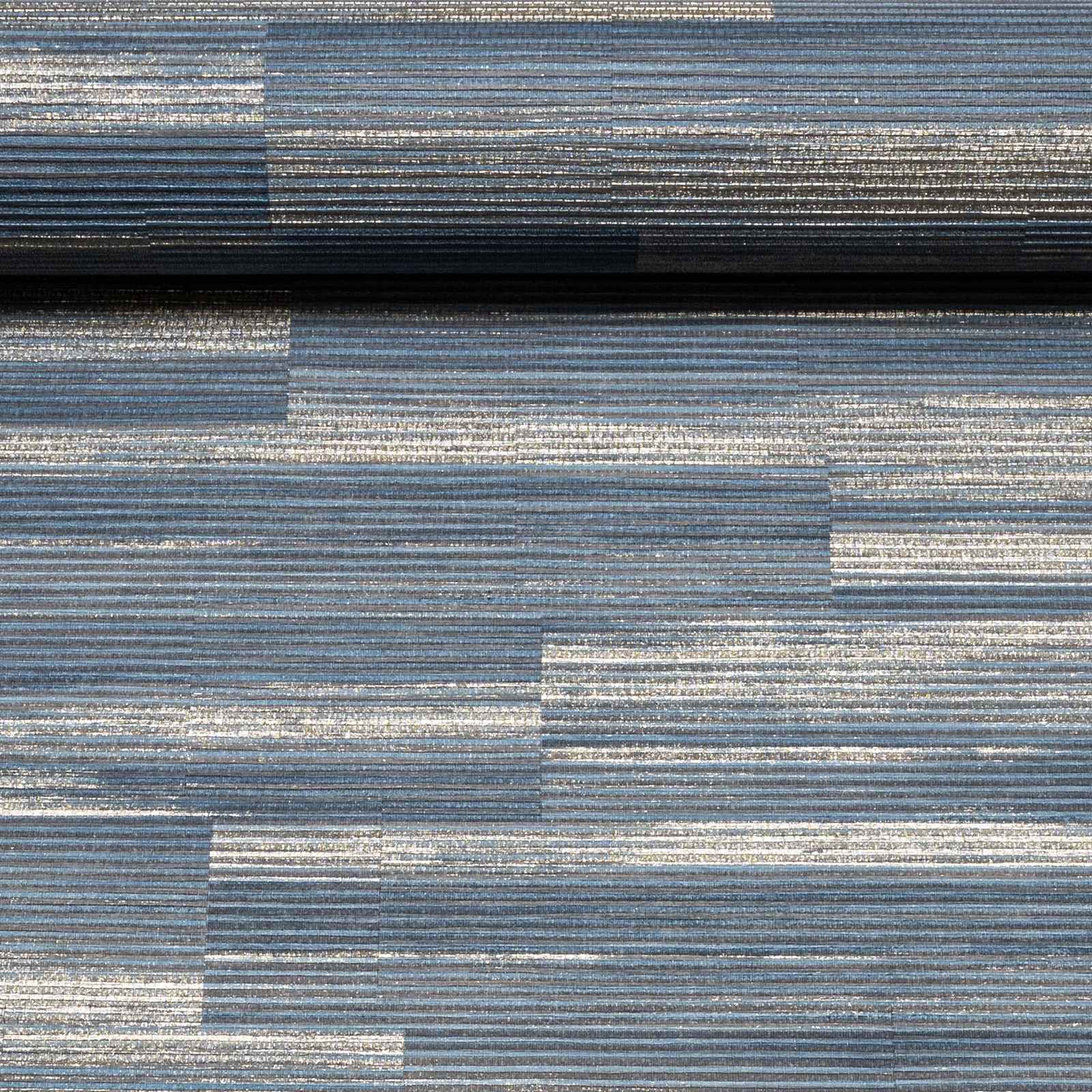 Blue & Gold Metallic Shimmer Slightly Imperfect Wallpaper - Image 4