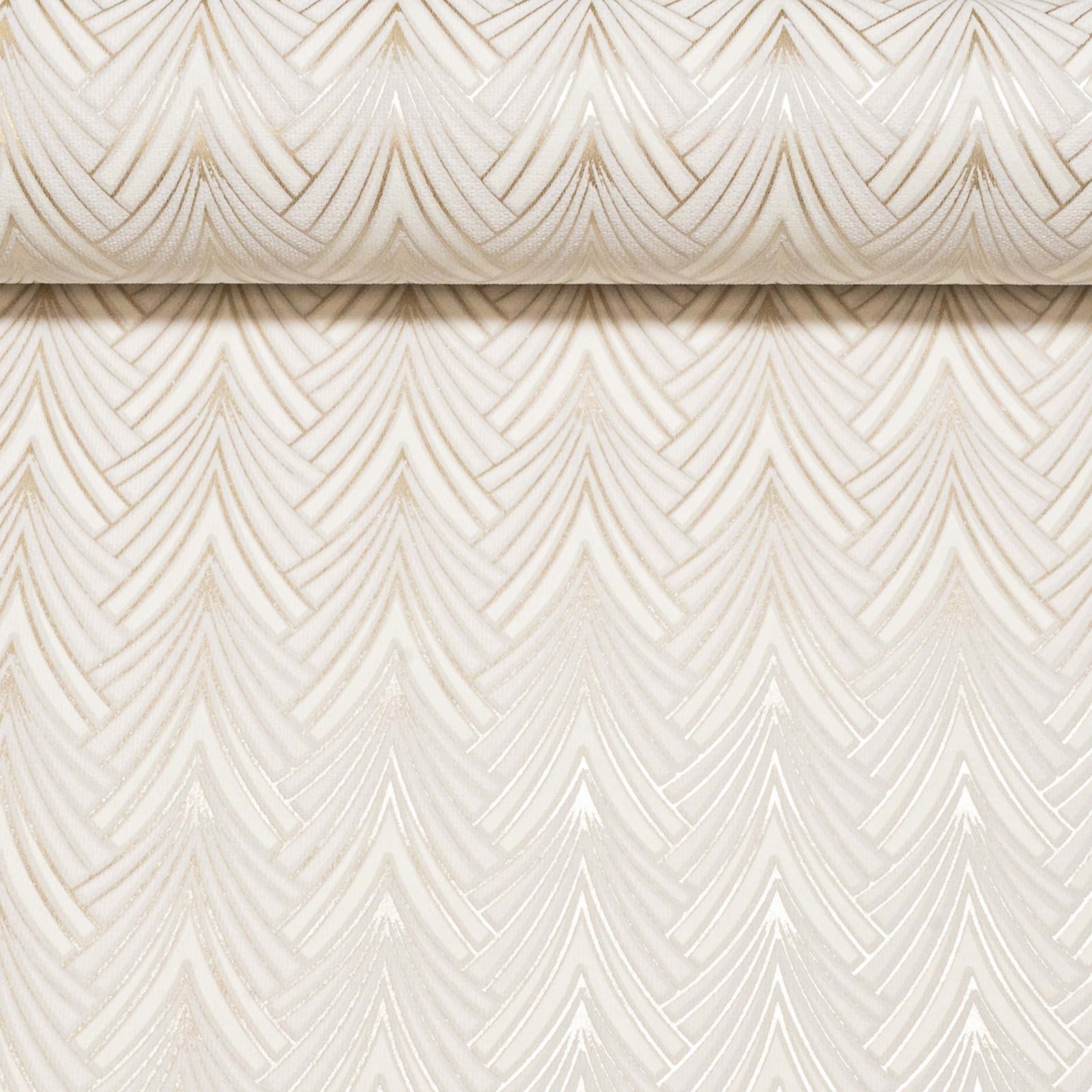 Cream Gold Geometric Metallic Shimmer Slightly Imperfect Wallpaper - Image 7