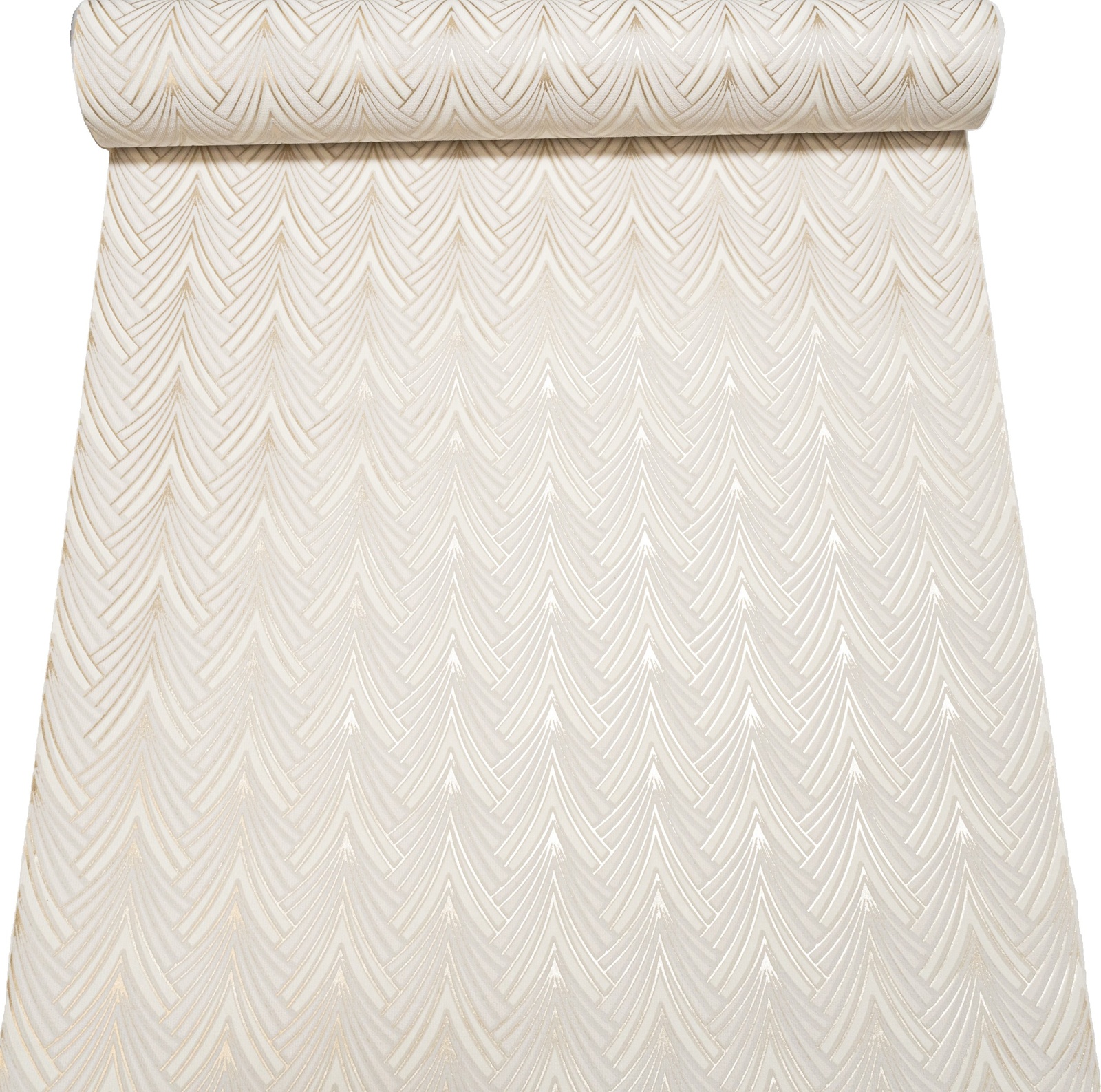 Cream Gold Geometric Metallic Shimmer Slightly Imperfect Wallpaper - Image 2