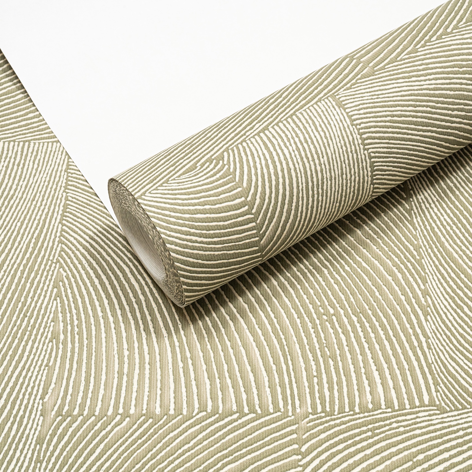 Green Geometric Textured Slightly Imperfect Wallpaper - Image 4