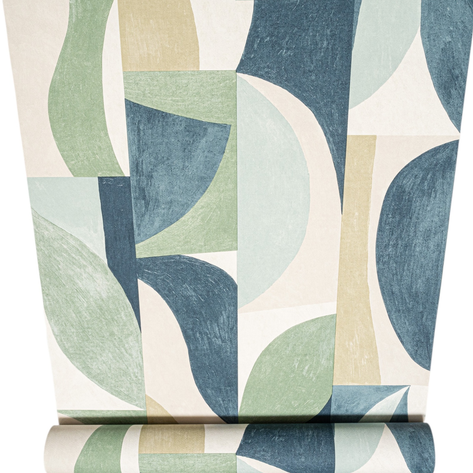 Blue Green Geometric Slightly Imperfect Wallpaper - Image 7