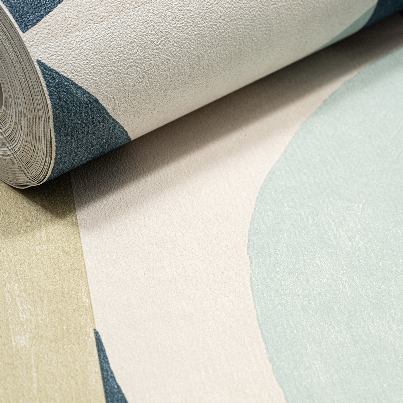 Blue Green Geometric Slightly Imperfect Wallpaper - Image 3