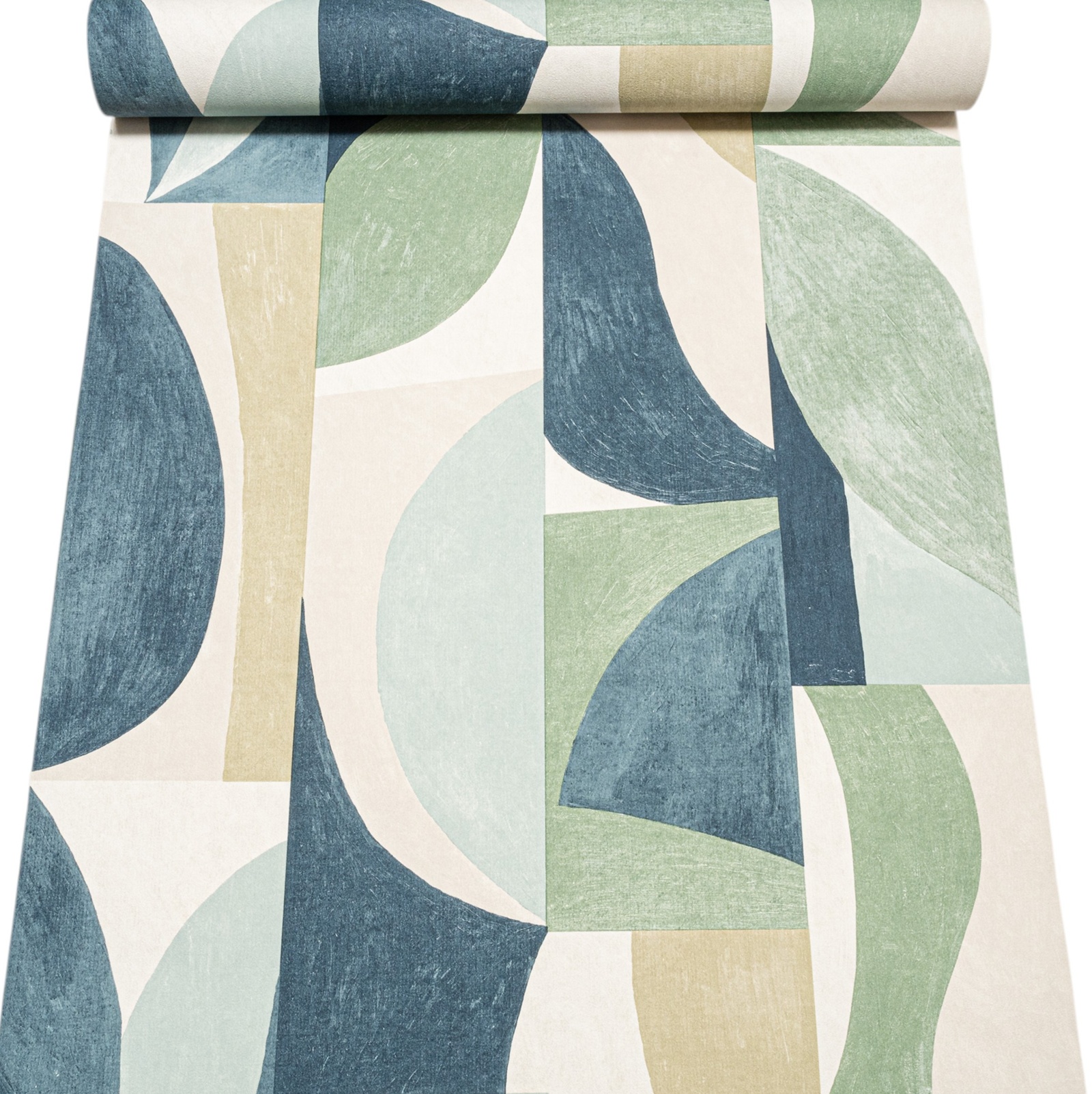 Blue Green Geometric Slightly Imperfect Wallpaper - Image 2