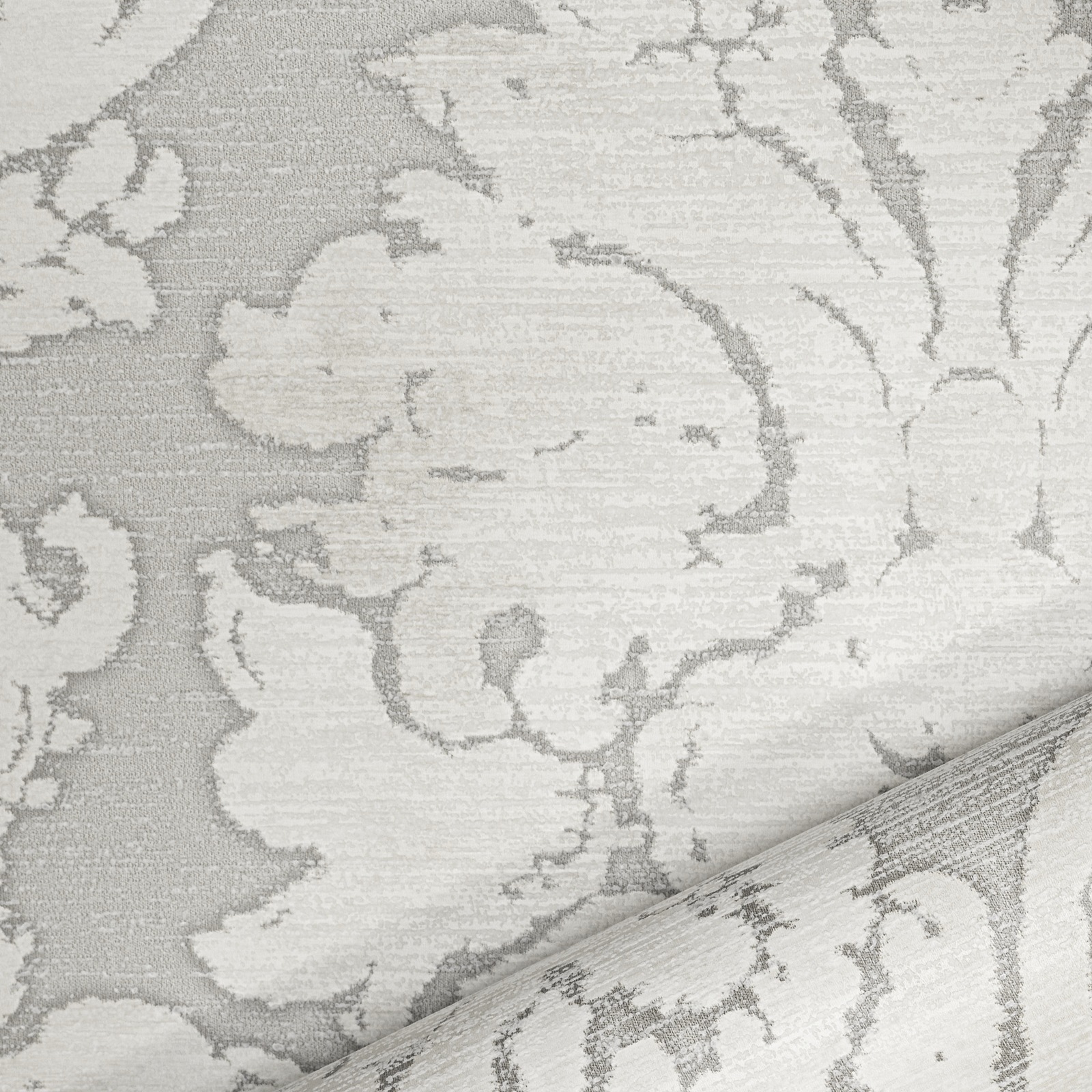 Taupe Champagne Floral Damask Textured Feature Wallpaper - Image 5
