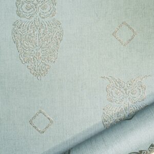 Nina Home Livid Owl Grey Blue Green Tones Feature Wallpaper