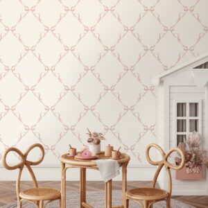 Holdens Cream & Pink Tied With A Bow Smooth Wallpaper