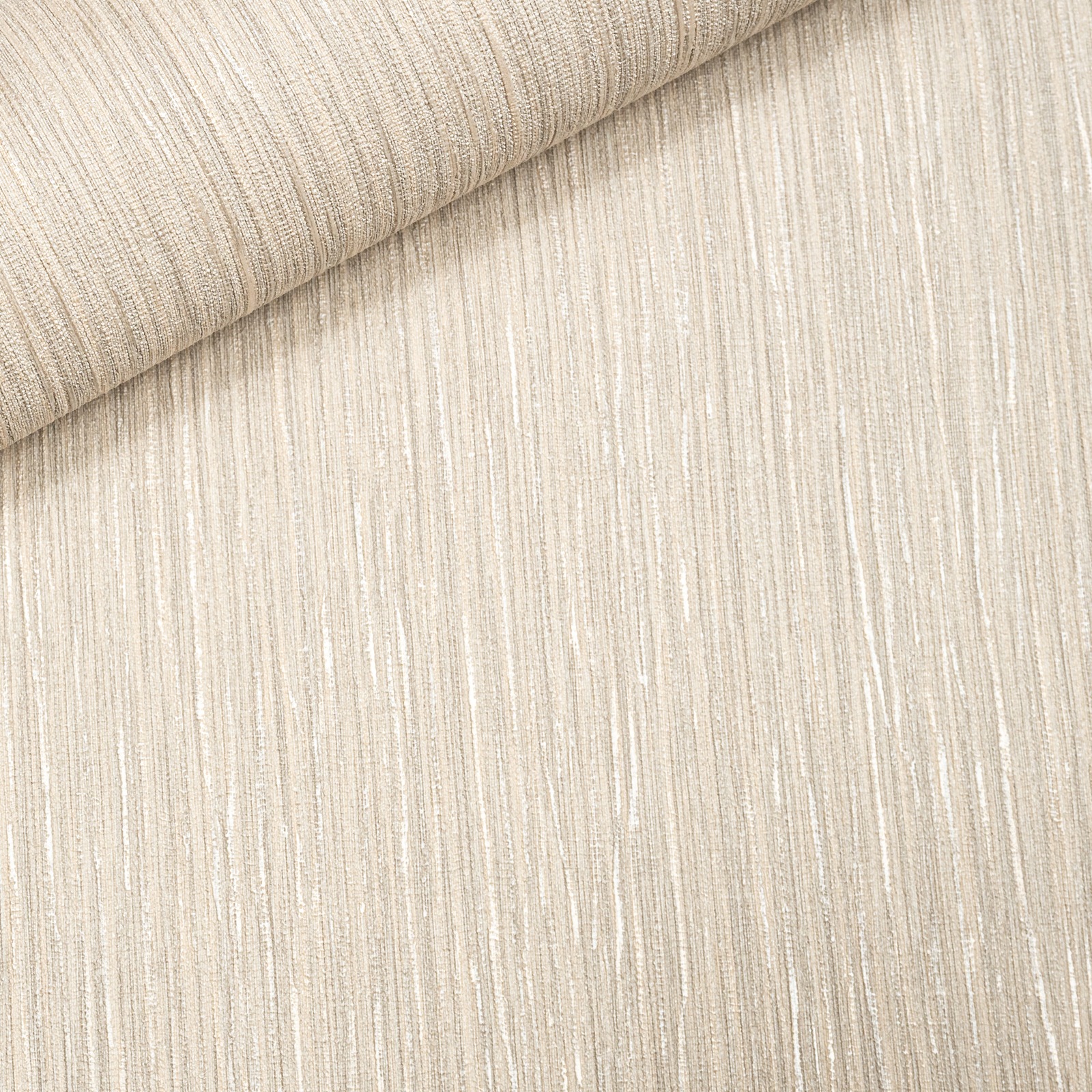 Cream Beige Mix Stripe Metallic Shimmer Wallpaper Thick Heavyweight Vinyl - Image 6