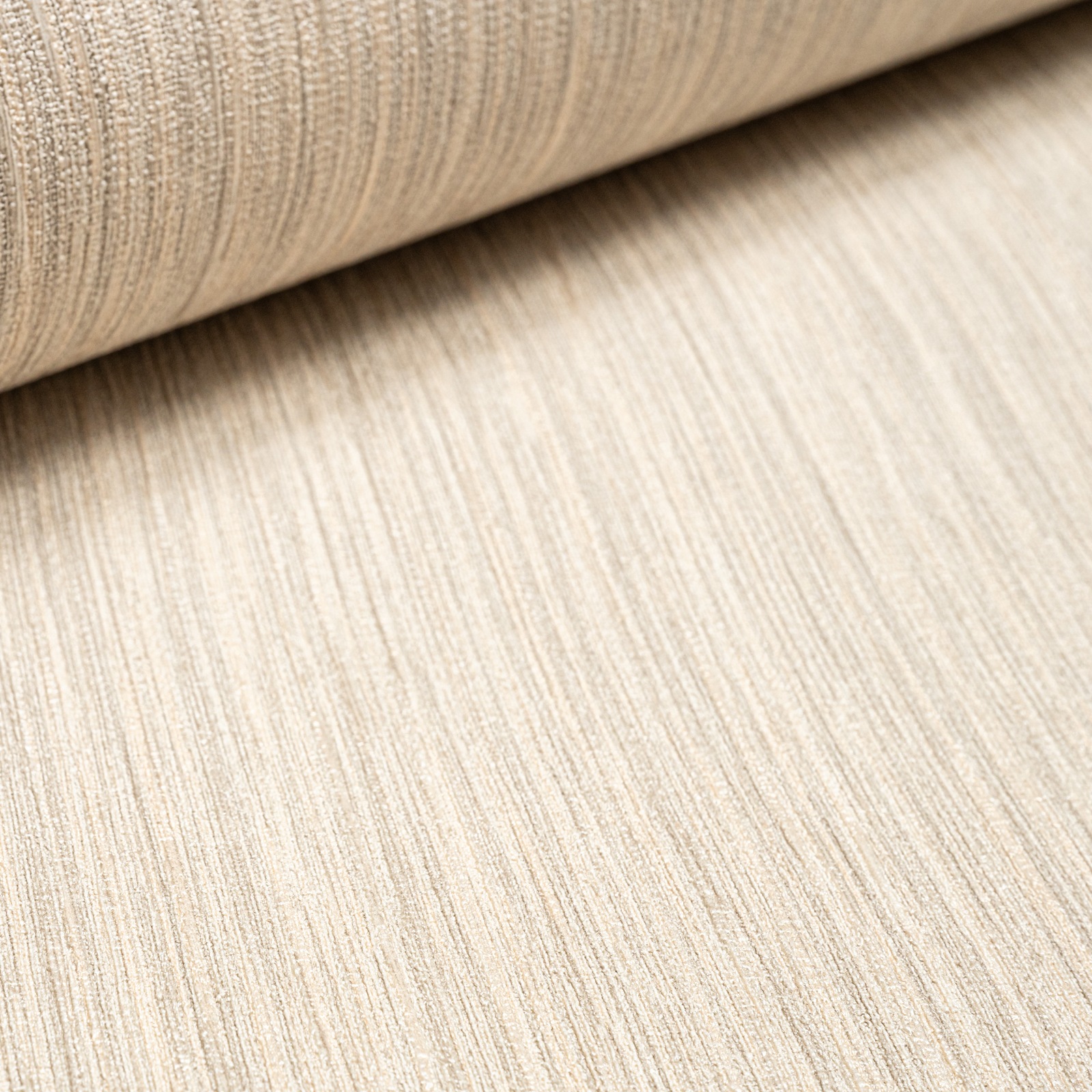 Cream Beige Mix Stripe Metallic Shimmer Wallpaper Thick Heavyweight Vinyl - Image 3