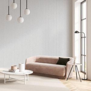 Off White Grey Tones Stripe Wallpaper Metallic Shimmer Glitter Vinyl Slightly Imperfect