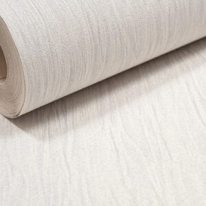 Plain Off White Grey Tones Textured Silver Glitter Shimmer Slightly Imperfect Vinyl Wallpaper