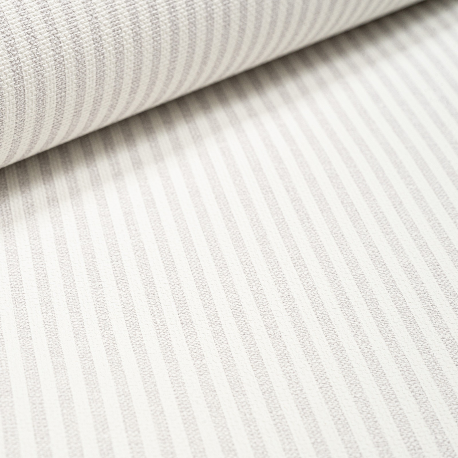 Pale Grey & White Stripe Wallpaper Textured Slightly Imperfect - Image 3