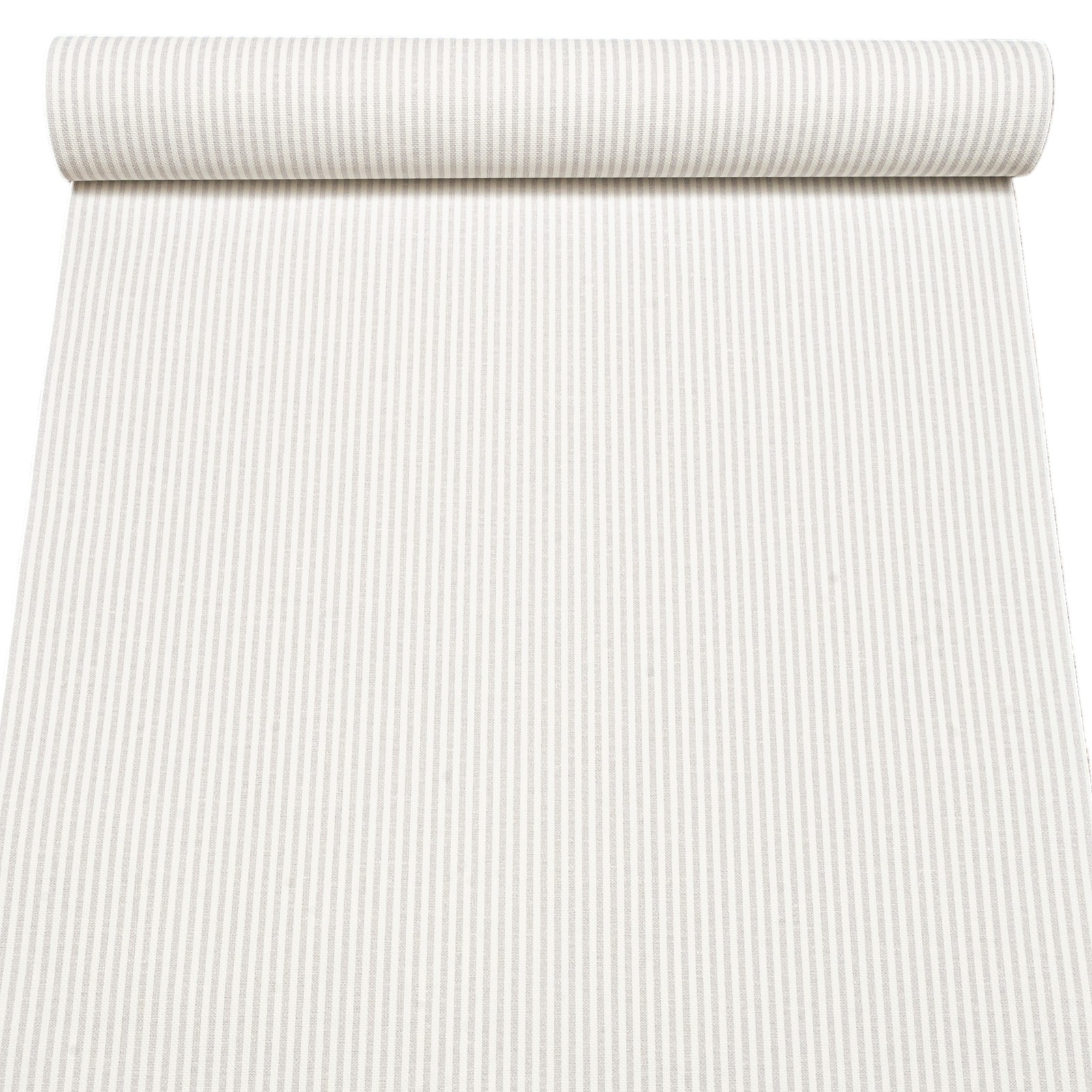 Pale Grey & White Stripe Wallpaper Textured Slightly Imperfect - Image 2