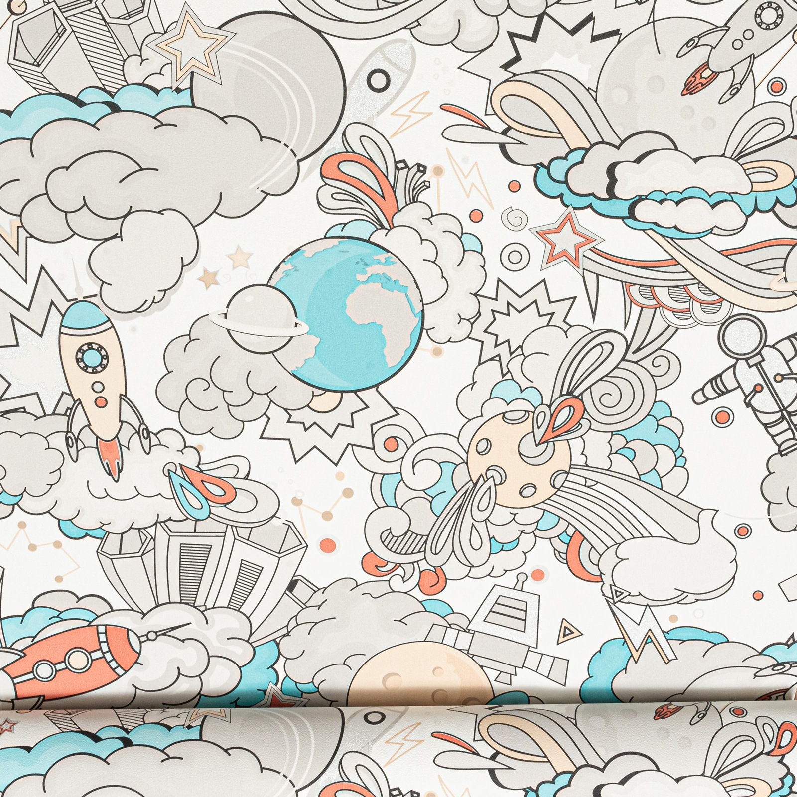 Kids Space Wallpaper Slightly Imperfect Feature Wall - Image 9