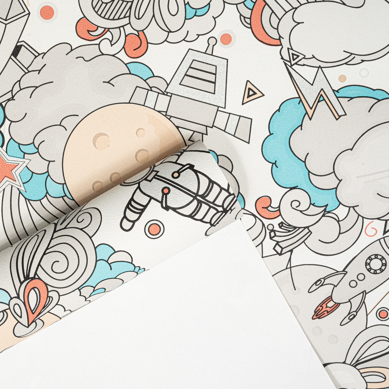 Kids Space Wallpaper Slightly Imperfect Feature Wall - Image 5