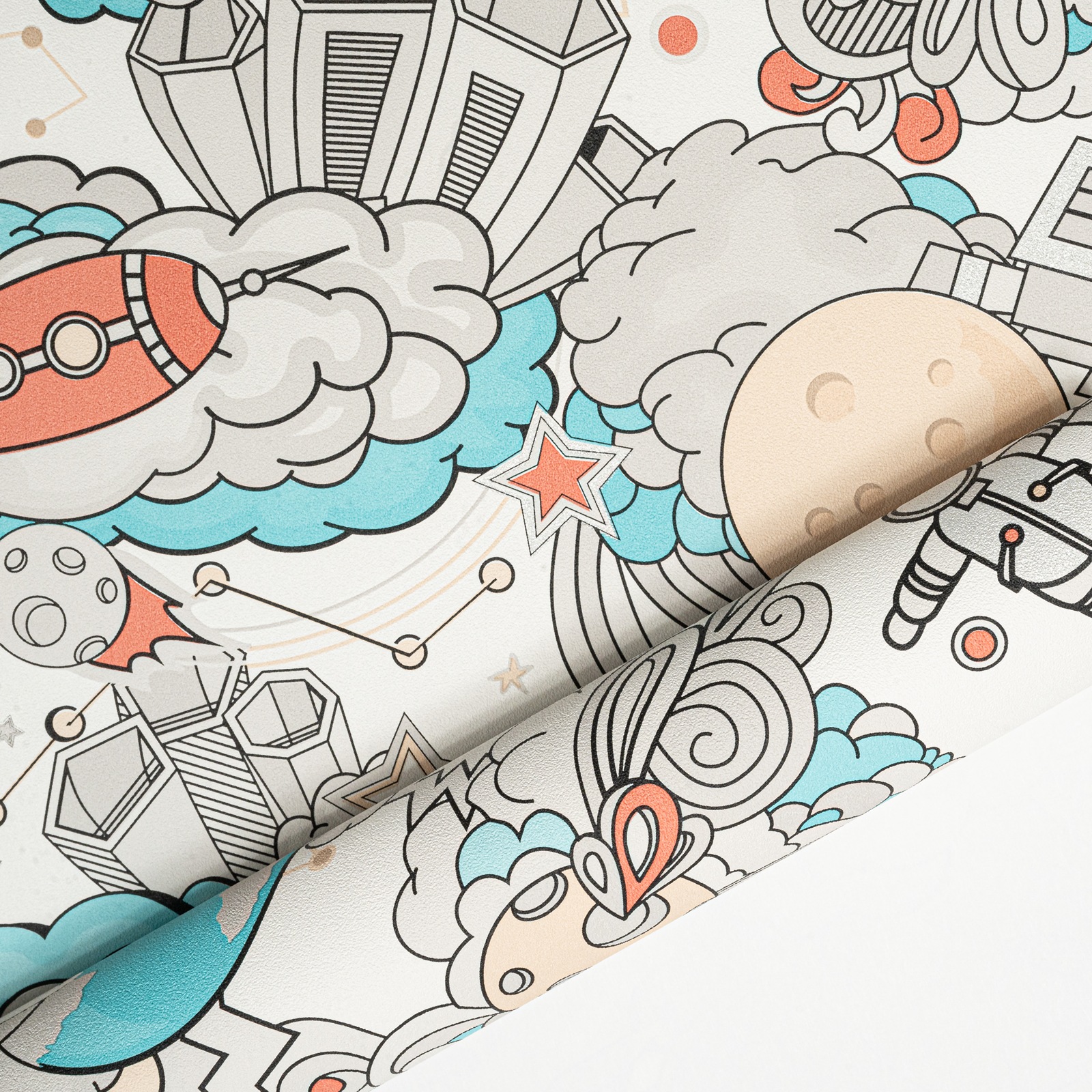 Kids Space Wallpaper Slightly Imperfect Feature Wall - Image 4
