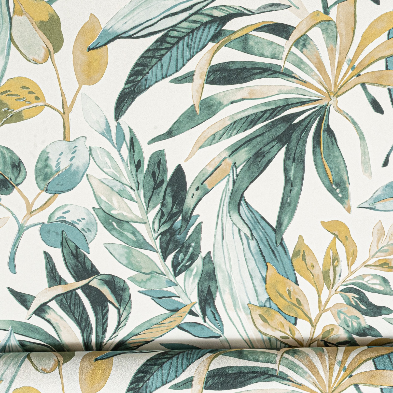 Green Tropical Leaf Wallpaper Slightly Imperfect Feature Wall - Image 9