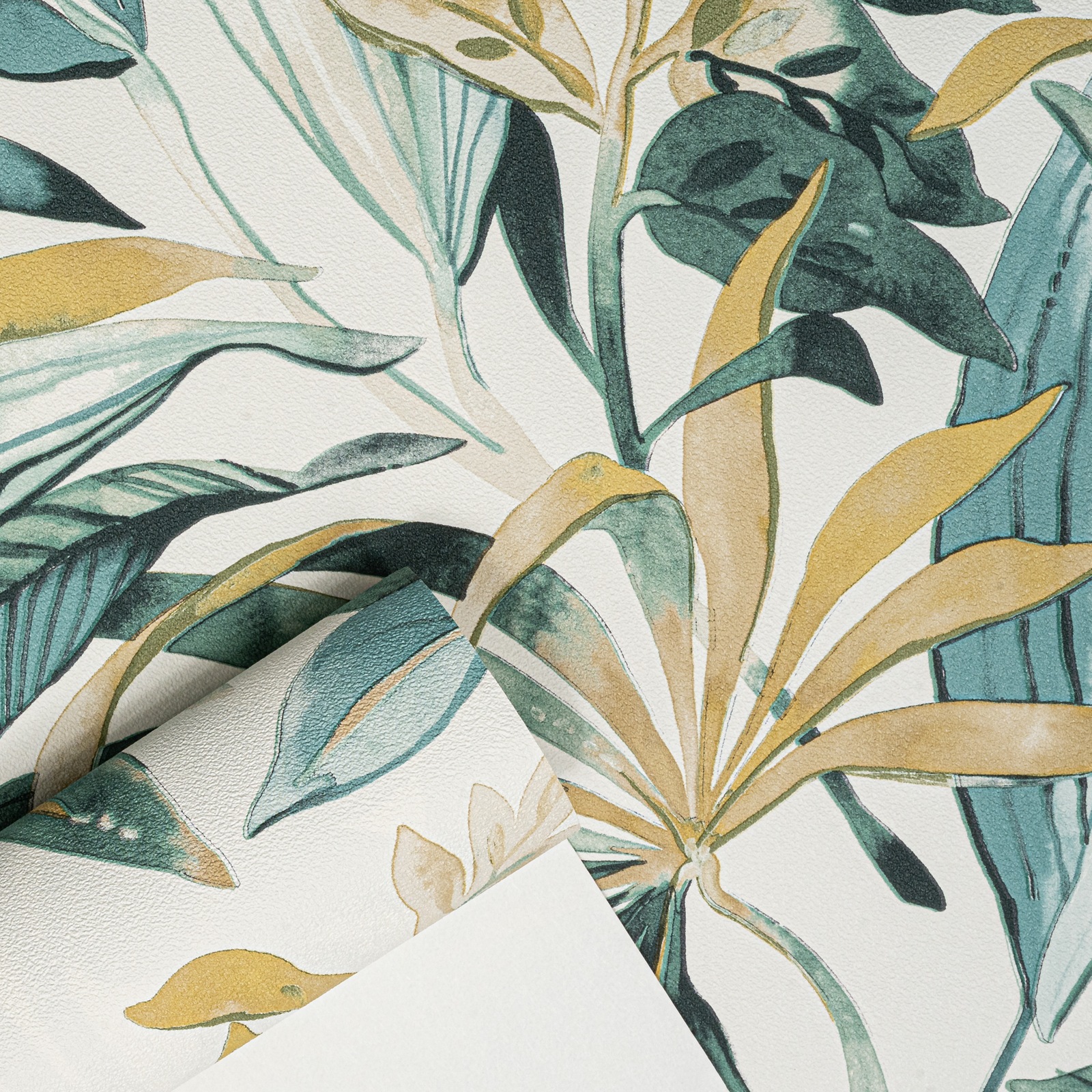 Green Tropical Leaf Wallpaper Slightly Imperfect Feature Wall - Image 7