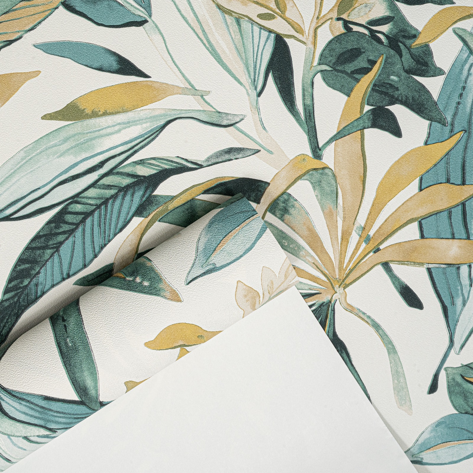 Green Tropical Leaf Wallpaper Slightly Imperfect Feature Wall - Image 6