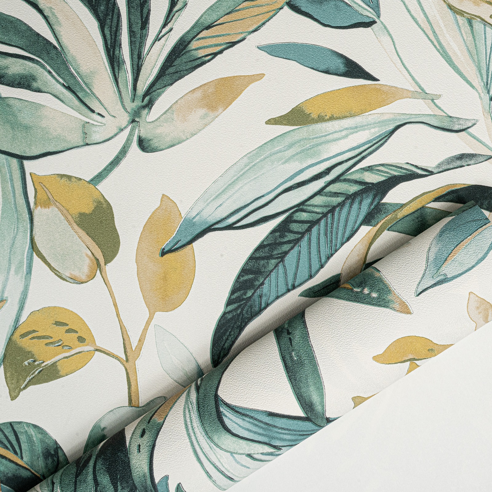 Green Tropical Leaf Wallpaper Slightly Imperfect Feature Wall - Image 5