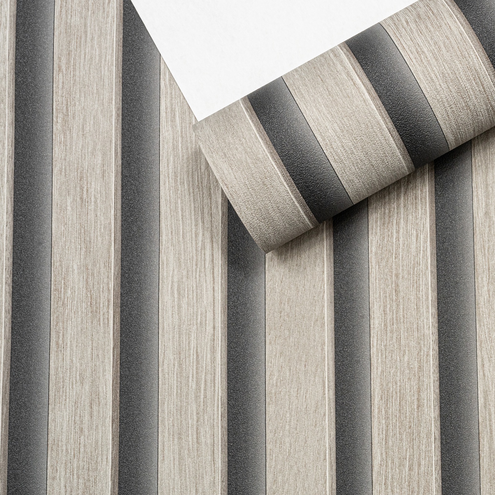 Grey & Charcoal Stripe Wallpaper Slightly Imperfect - Image 7