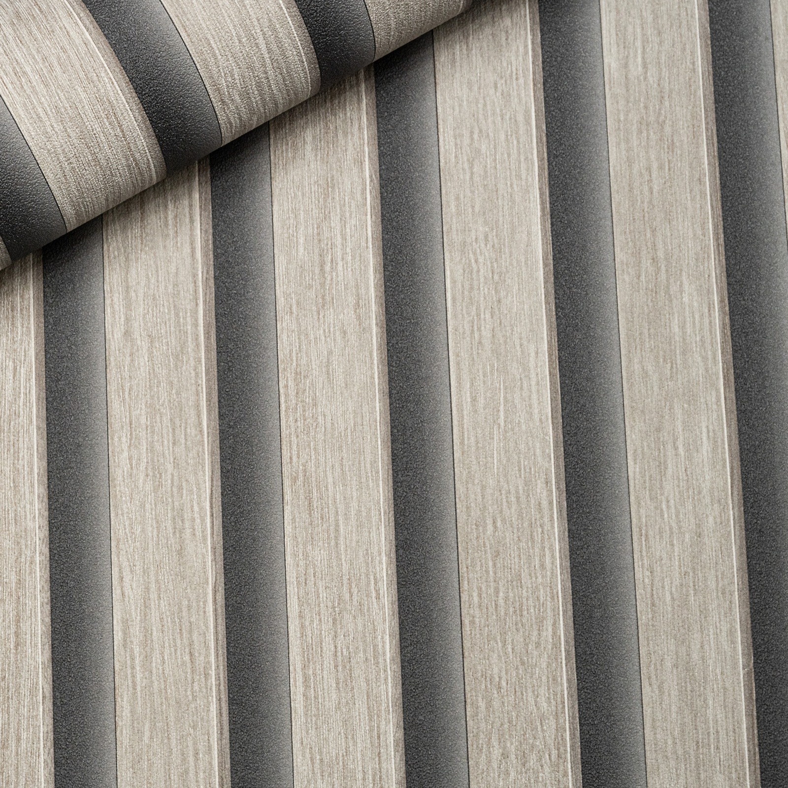 Grey & Charcoal Stripe Wallpaper Slightly Imperfect - Image 6