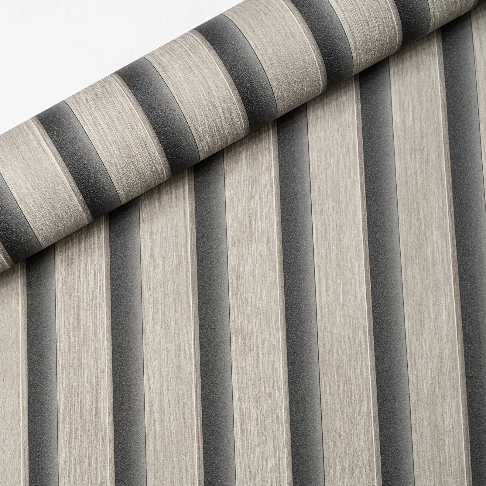 Grey & Charcoal Stripe Wallpaper Slightly Imperfect - Image 4