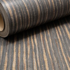Holden Charcoal Copper Lota Texture Wallpaper