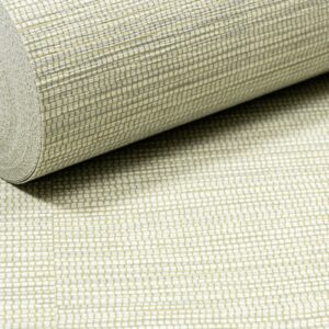 Plain Green Textured Wallpaper Slightly Imperfect Vinyl