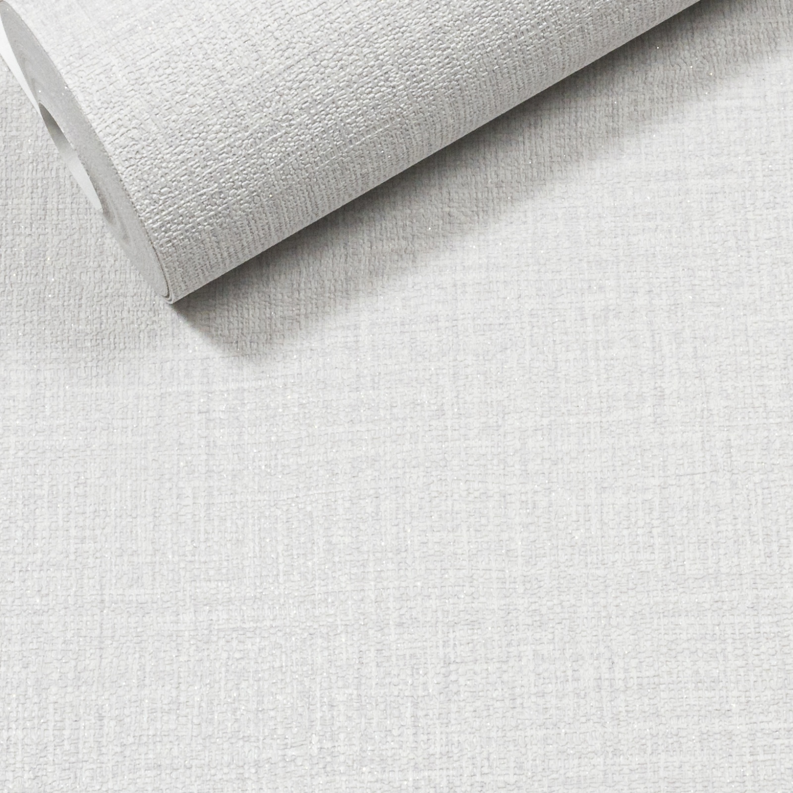Plain Off White Grey Tones Wallpaper Slightly Imeprfect Silver Glitter Shimmer - Image 5