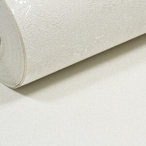Plain Ivory Shimmer Wallpaper Textured Slightly Imperfect Vinyl