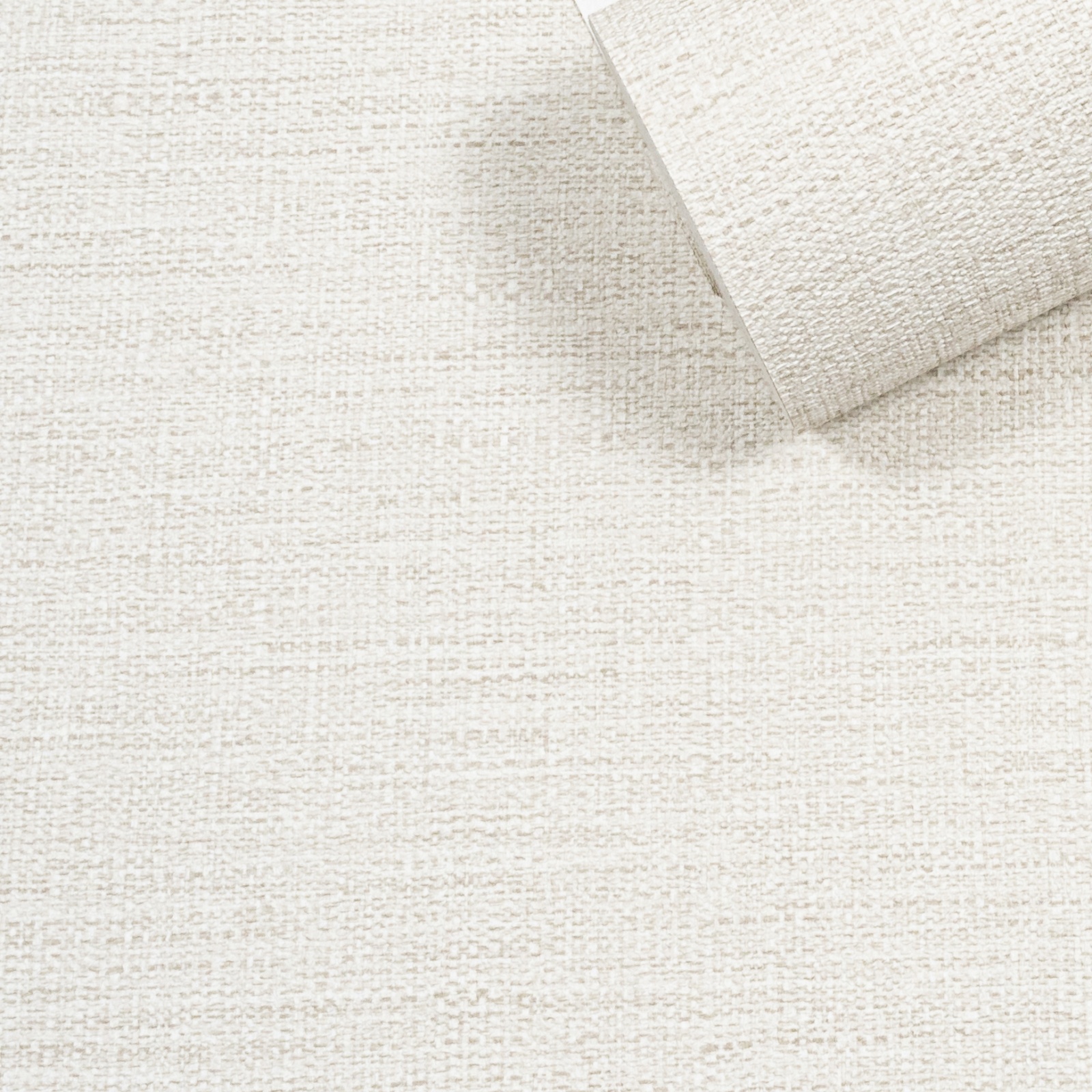 Off White Linen Effect Wallpaper Textured Slightly Imperfect Vinyl - Image 8